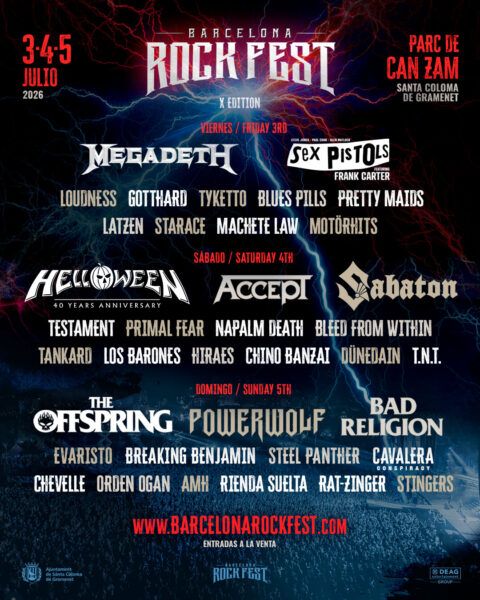 BARCELONA ROCK FEST: cartel completo de su edición de 2026 - METAL LEGION